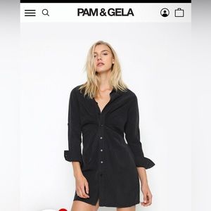 NWT Pam and Gela Shirtdress with Pleats